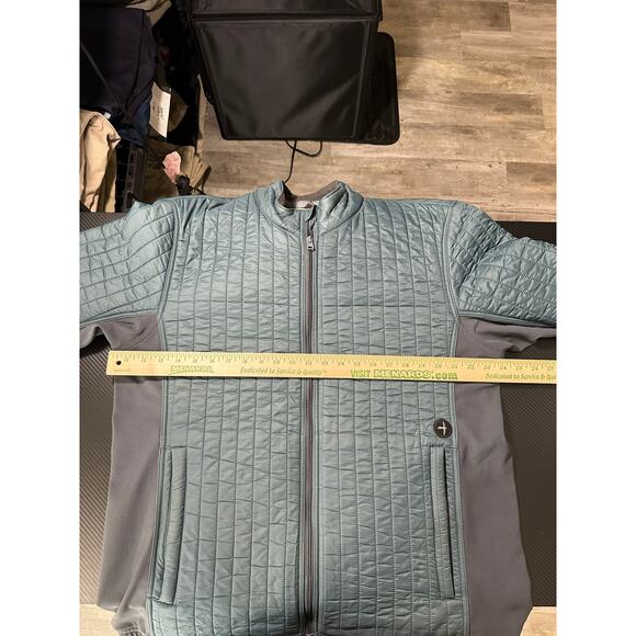 Relwen Vertical Insulator Quilted Hybrid Jacket Fleece Lined Blue Full Zip 2XL - Picture 4 of 11